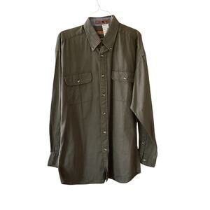 Vintage Northern Explorer Elder Beerman Long Sleeve Khaki Shirt Size L